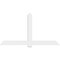 Ekena Millwork Eugene Architectural Grade PVC Gable Bracket, 84"W x 45 1/2"H x 2"D x 6"F, 13/12 Pitch GBP084X46X0206EUG00 - alternate 3